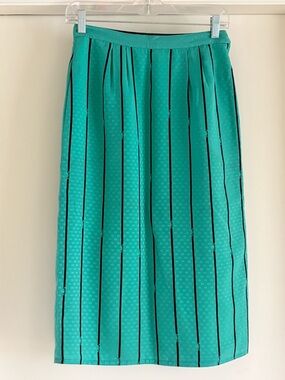 Teal Striped Women's Skirt